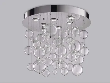 BOLERO Ø 80 - Blown glass ceiling lamp _ Metal Lux